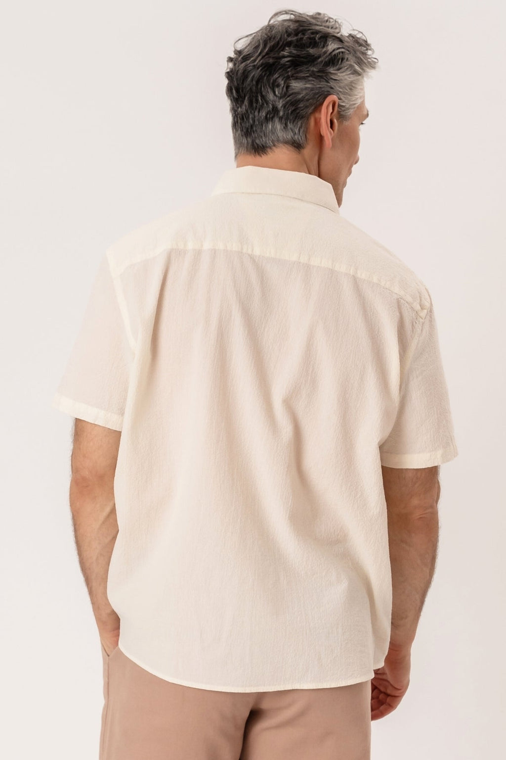 Avan Short-sleeved Shirt - Vanilla Ice