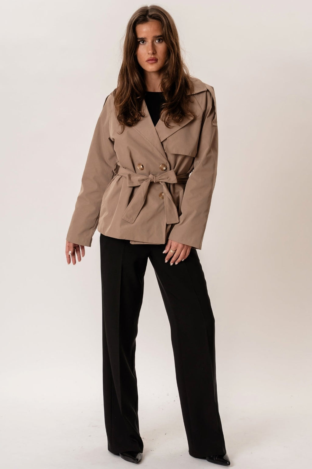 Sia Short Trenchcoat - Camel