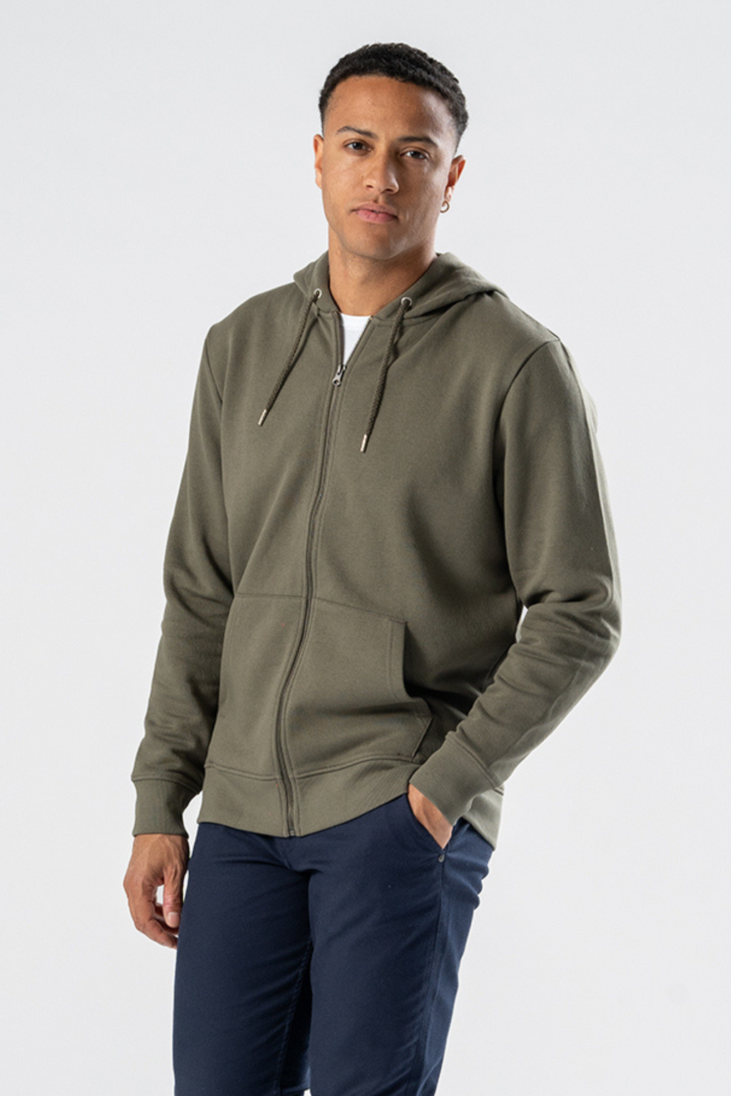 Zip Hoodie - Army Green