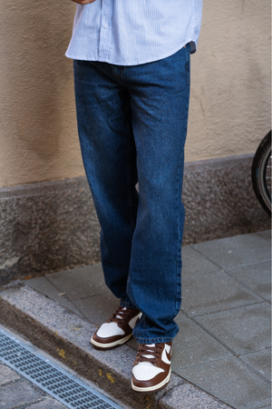Relaxed Fit Jeans - Dark Blue Denim