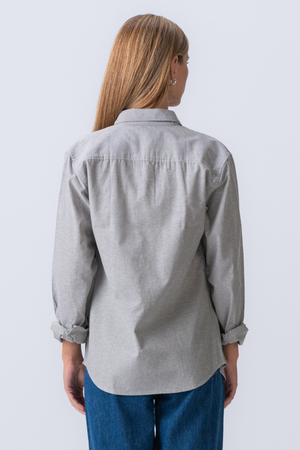 Boyfriend Oxford Shirt - Gray