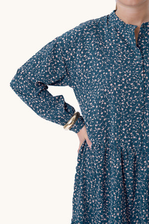 Robe Sara à manches longues - vert