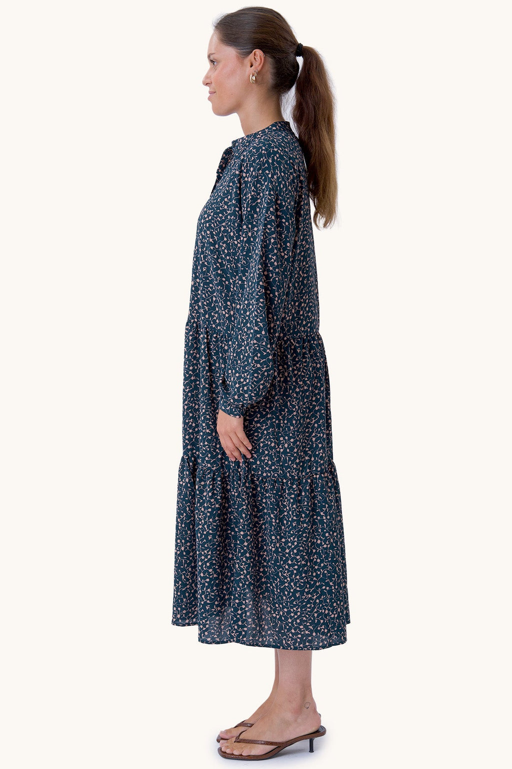 Robe Sara à manches longues - vert