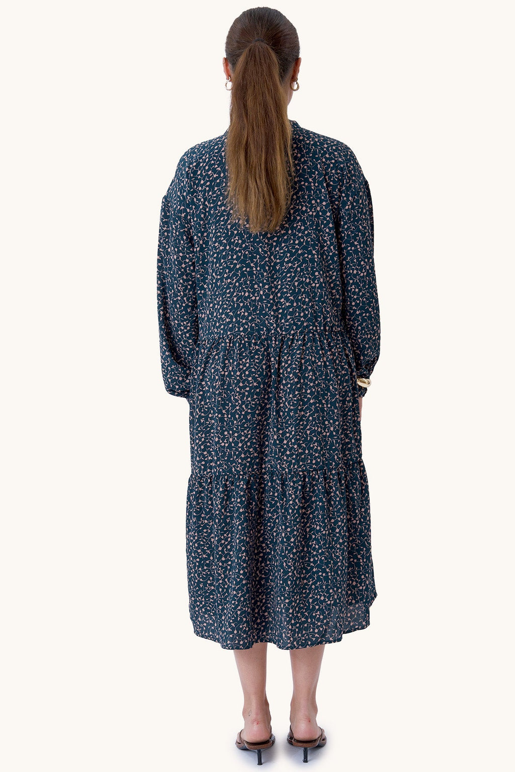 Robe Sara à manches longues - vert