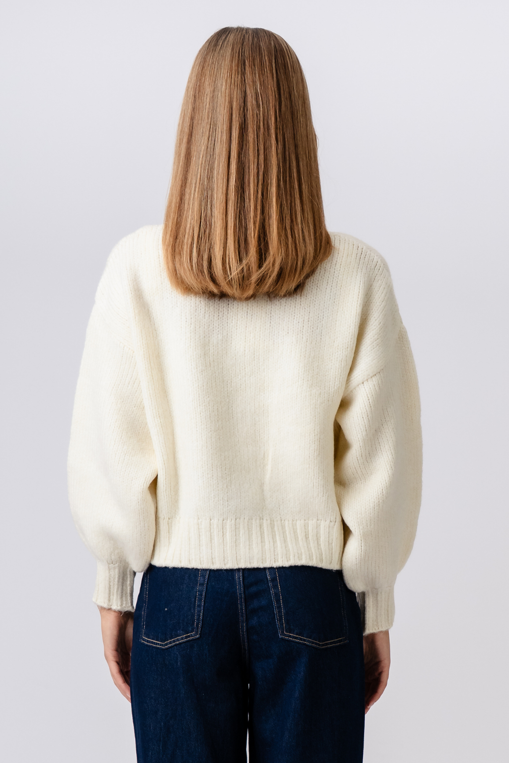 Cardigan Col V - Écru