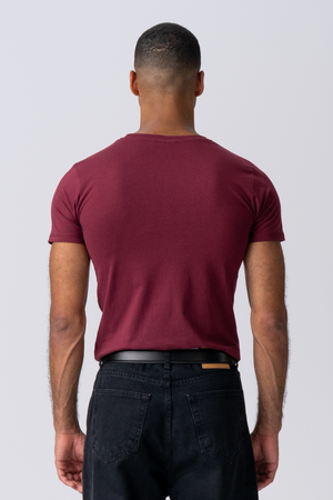 T-shirt musculaire - rouge bordeaux