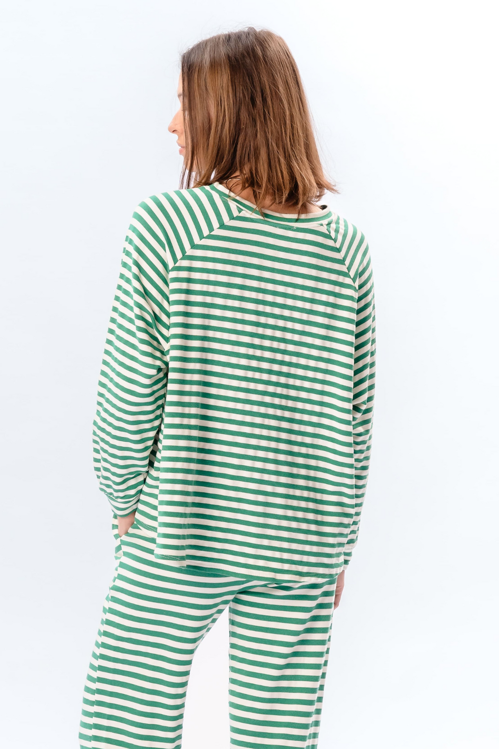 Stripped Long Sleeve Regular Fit - Green
