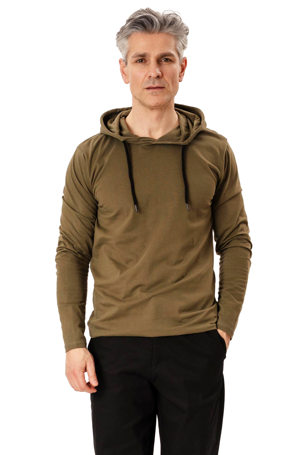 Sweat à capuche léger - Olive