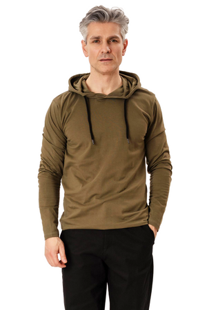 Sweat à capuche léger - Olive