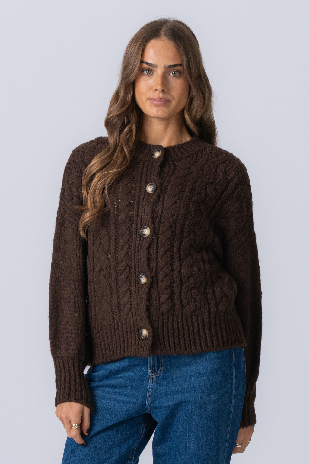 Tricot Botton - Marron