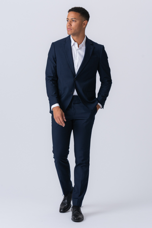 Premium Blazer à un seul poitrine - marine
