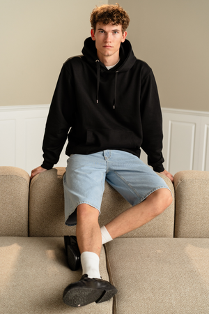 Sweat à capuche de base - noir