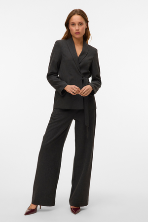 Bestie Wide Strap Pant - Melange gris foncé