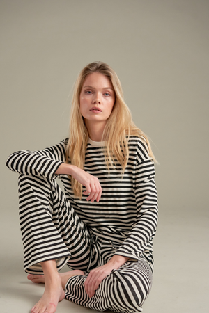 Chemise à rayures - Noir