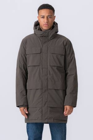 Edmund Long Parka Jacket - Black