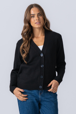 Cardigan tricoté - noir