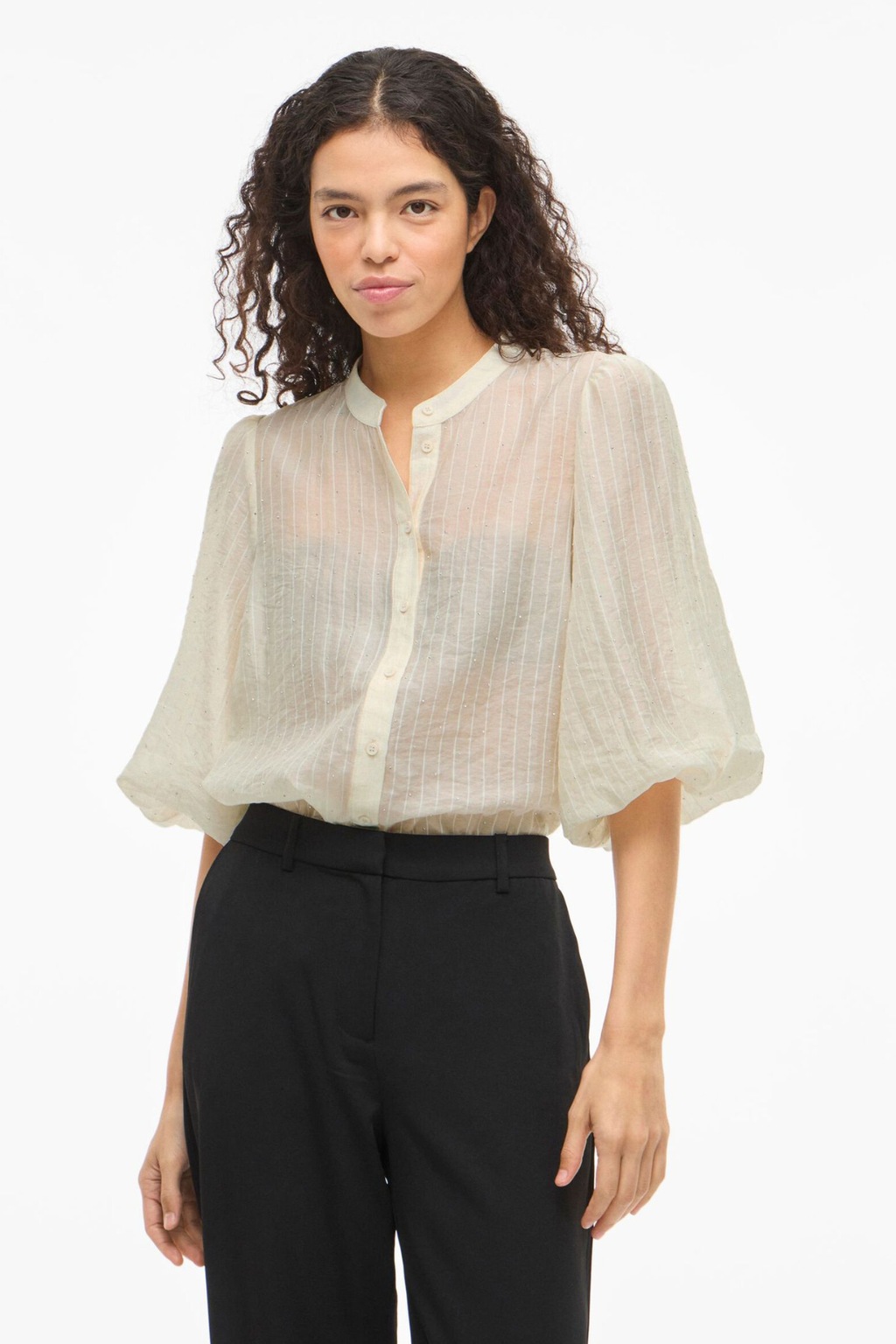 Haut boutonné en strass - Bouleau