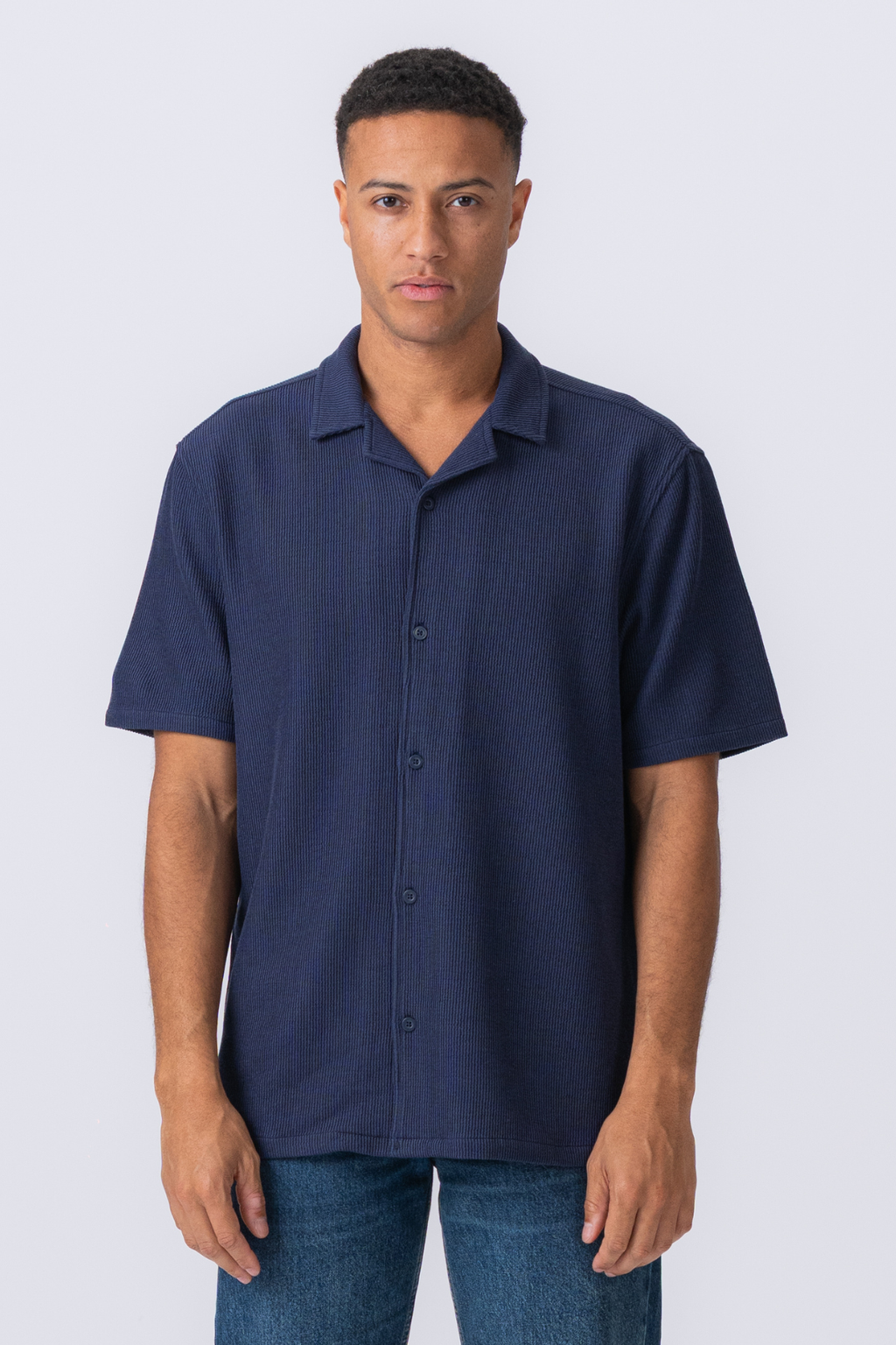 Knitted Shirt - Navy