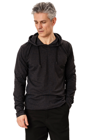Sweat à capuche clair - gris foncé