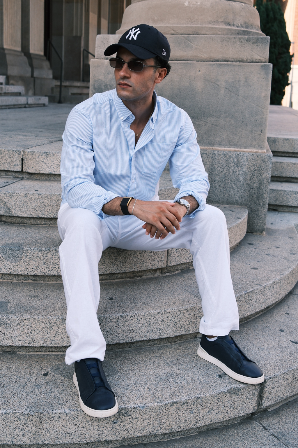 The Original Performance Oxford Shirt - Light Blue/White