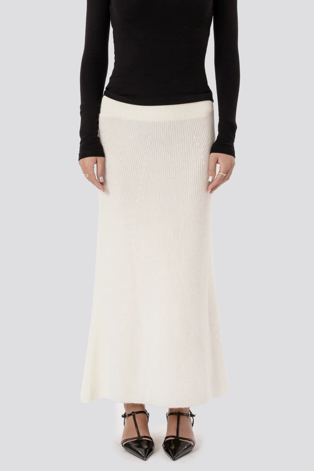 Jupe en tricot Nova - Blanc