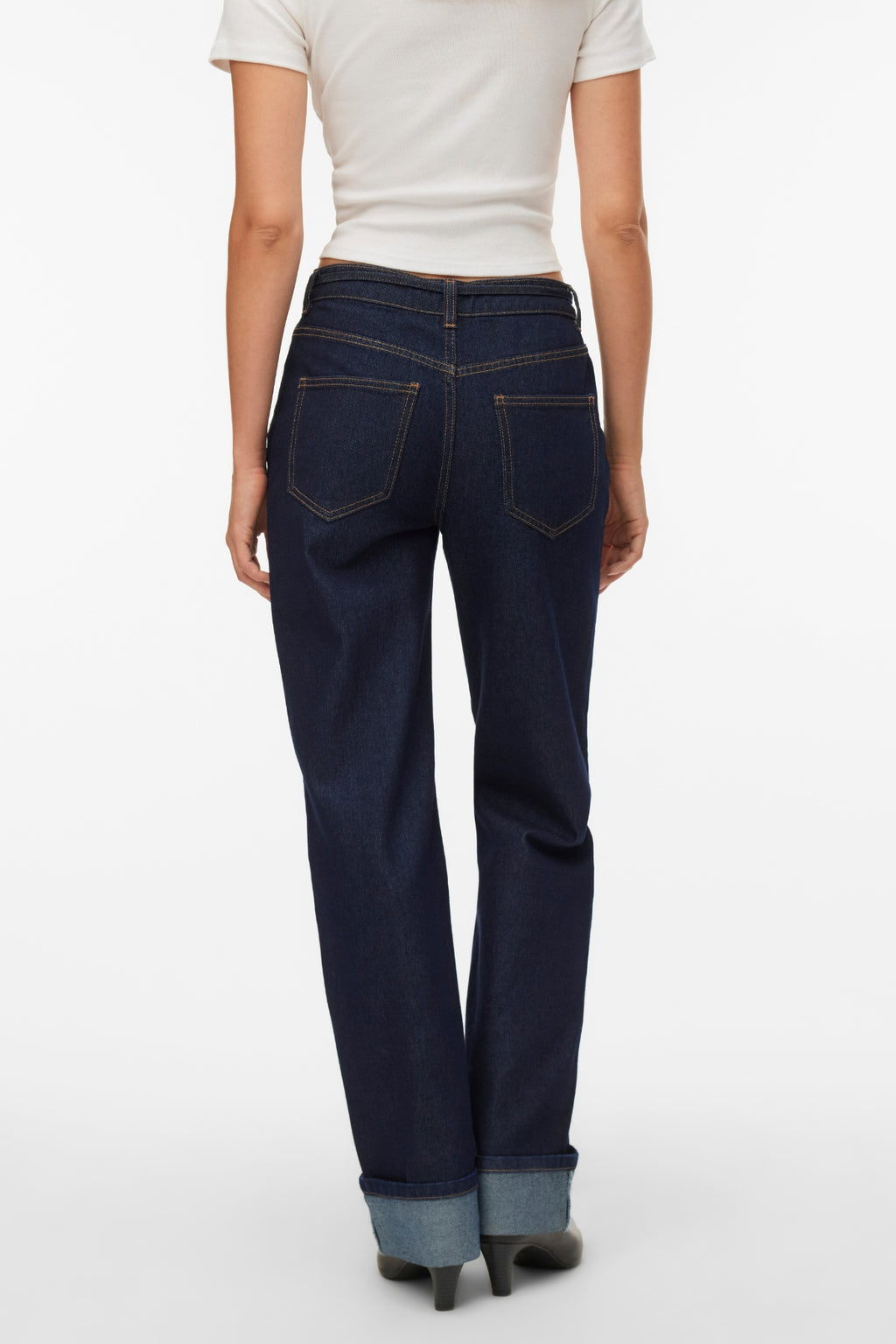 Allison Straight Rosebelt  - Dark Blue Denim