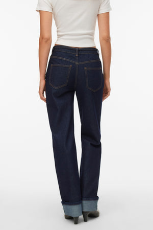 Allison Straight Rosebelt  - Dark Blue Denim