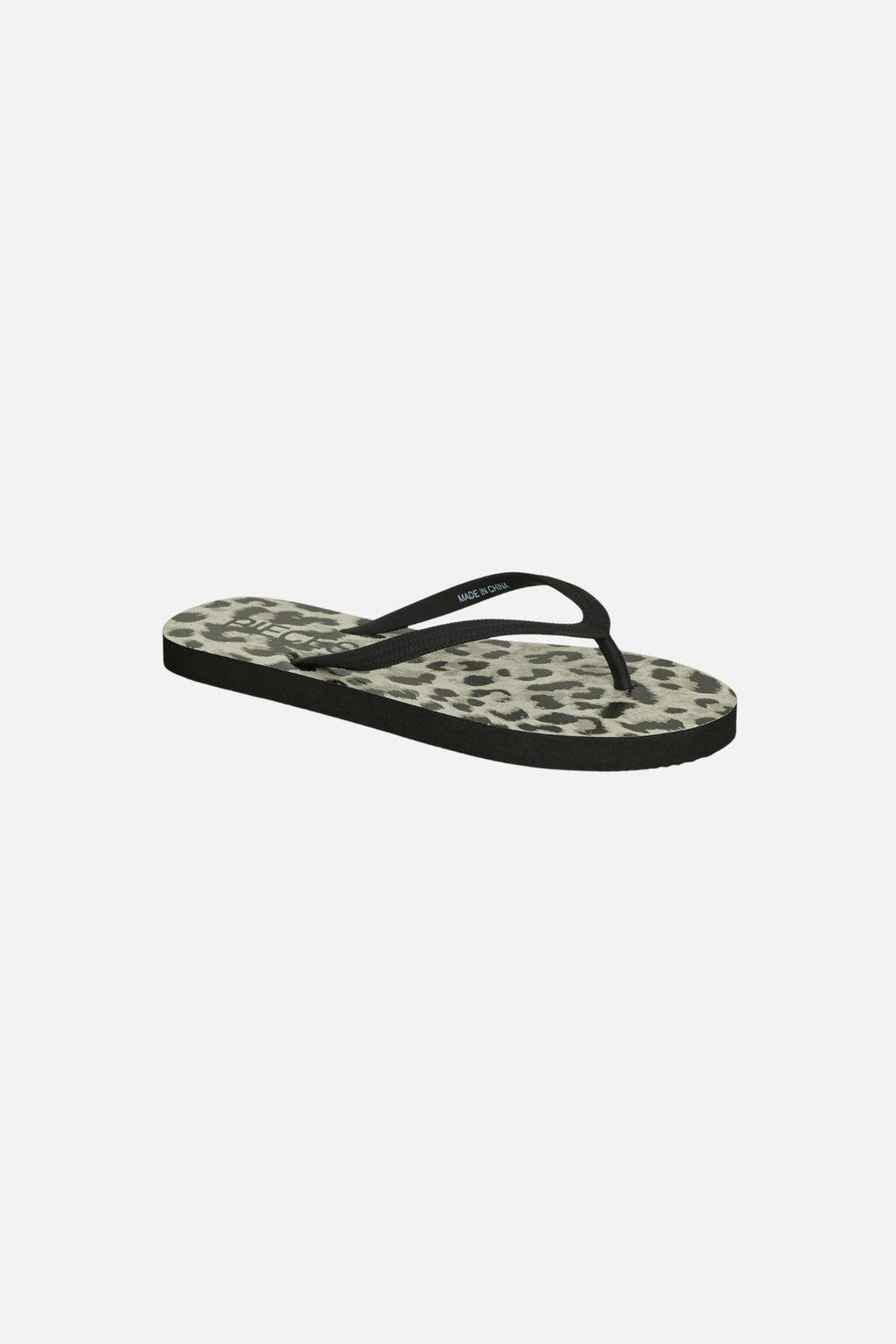Summer Print Flip Flop - Black Leo