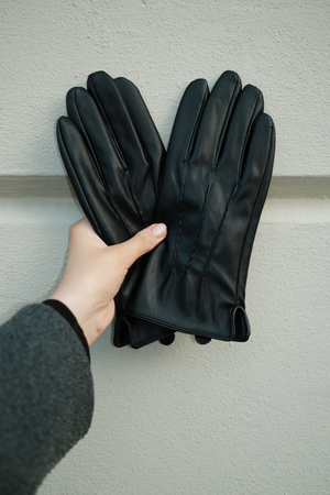 Gants en cuir - Noir