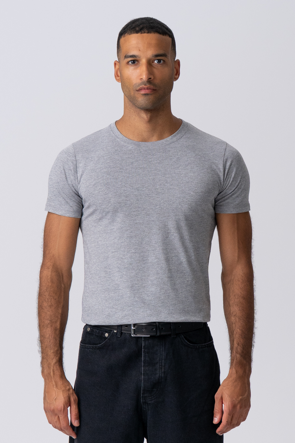 T-shirt musculaire - gris clair