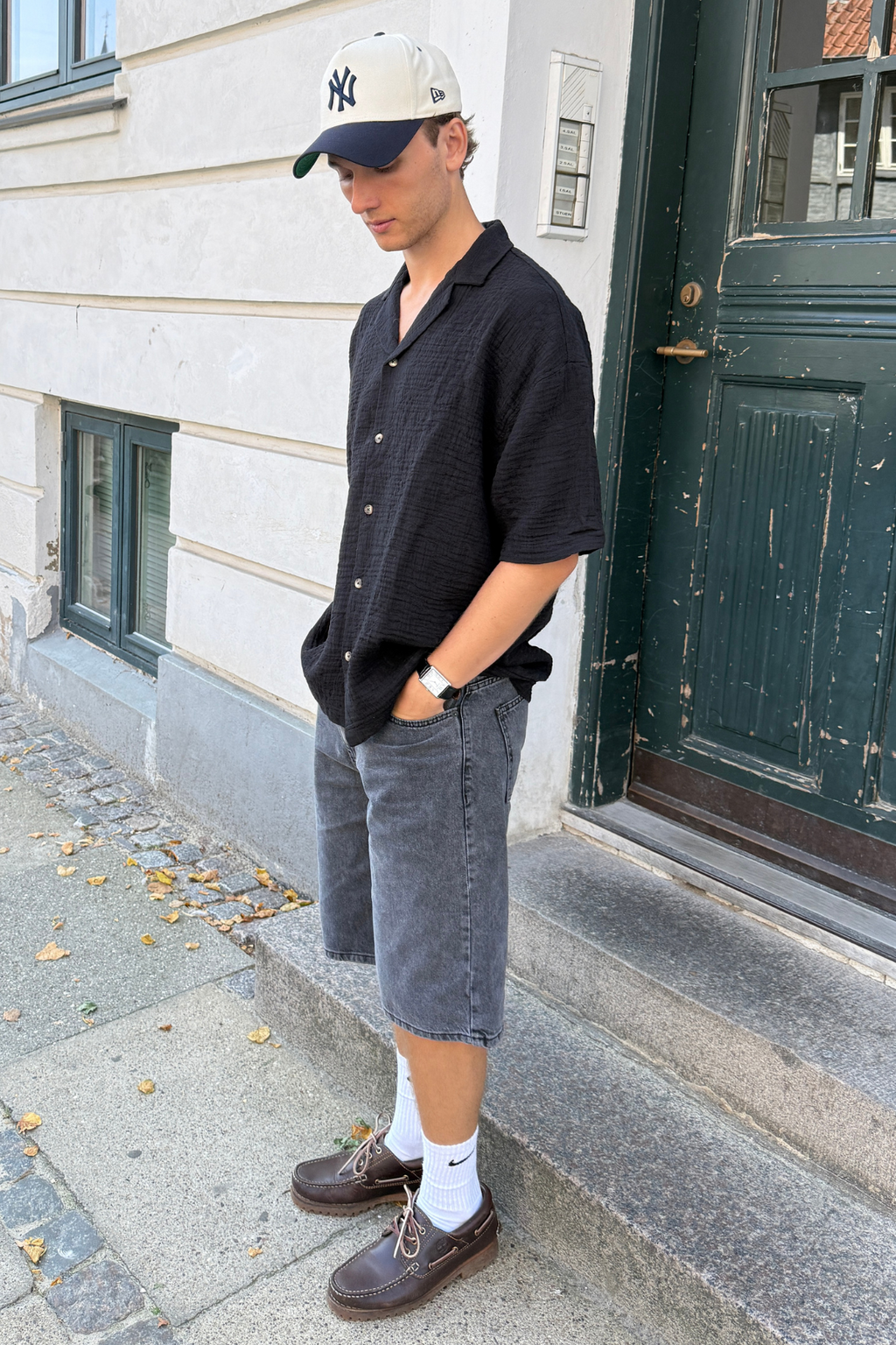 Chemise à manches courtes - noir