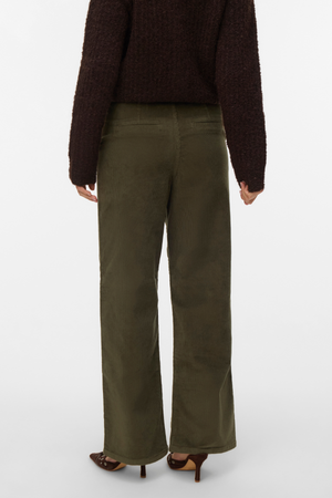 Margot Wide Corduroy Pants - Grape Leaf
