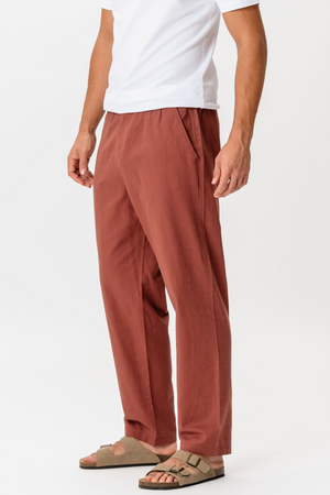 Lin Pants - Terracotta