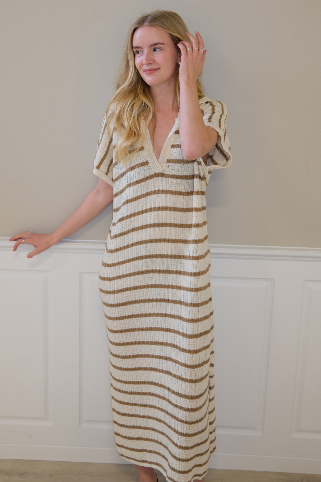 Robe Victoria - blanc / beige