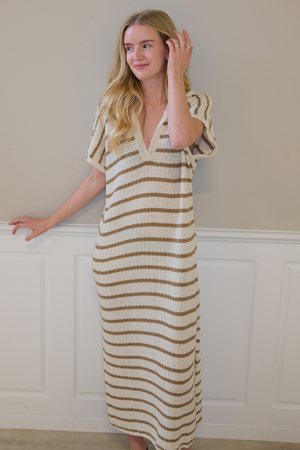 Robe Victoria - blanc / beige