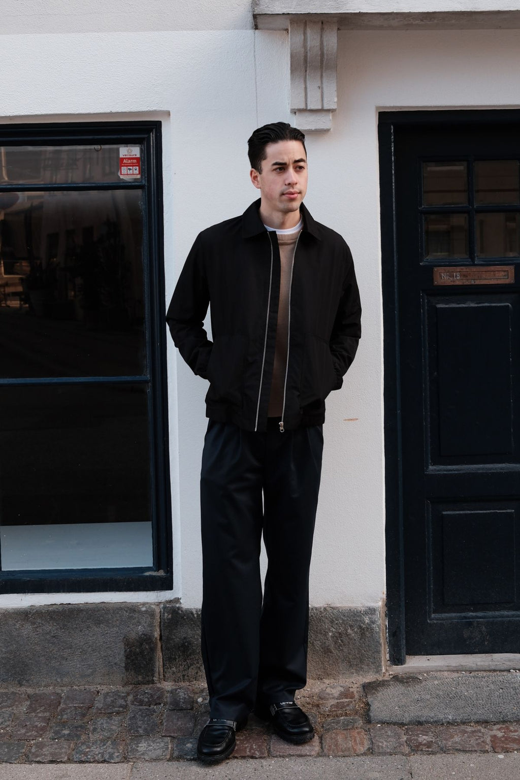 Veste courte zippée - Noir