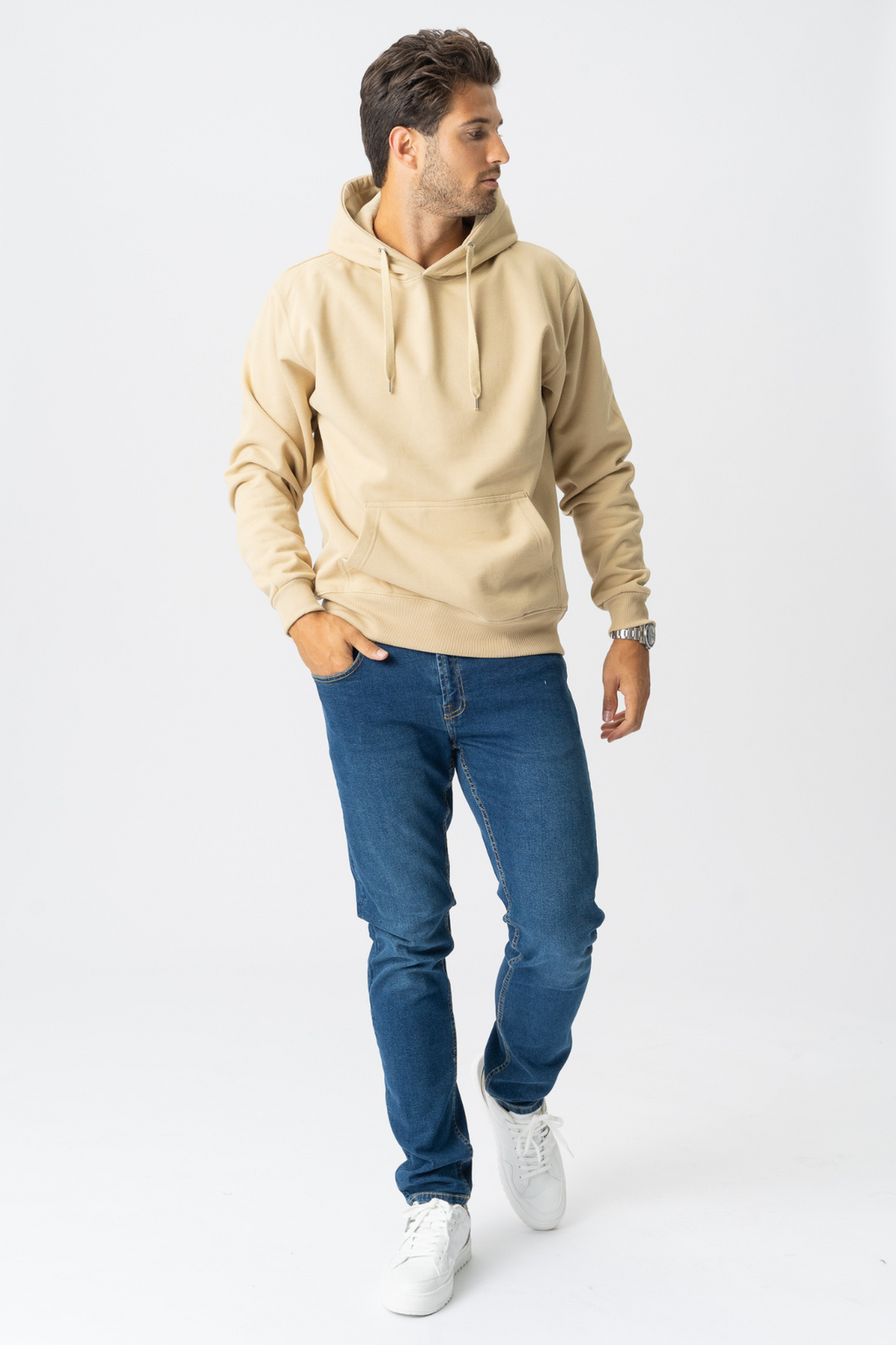Sweat à capuche de base - Khaki