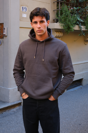 Sweatshirt à capuche - Gris foncé