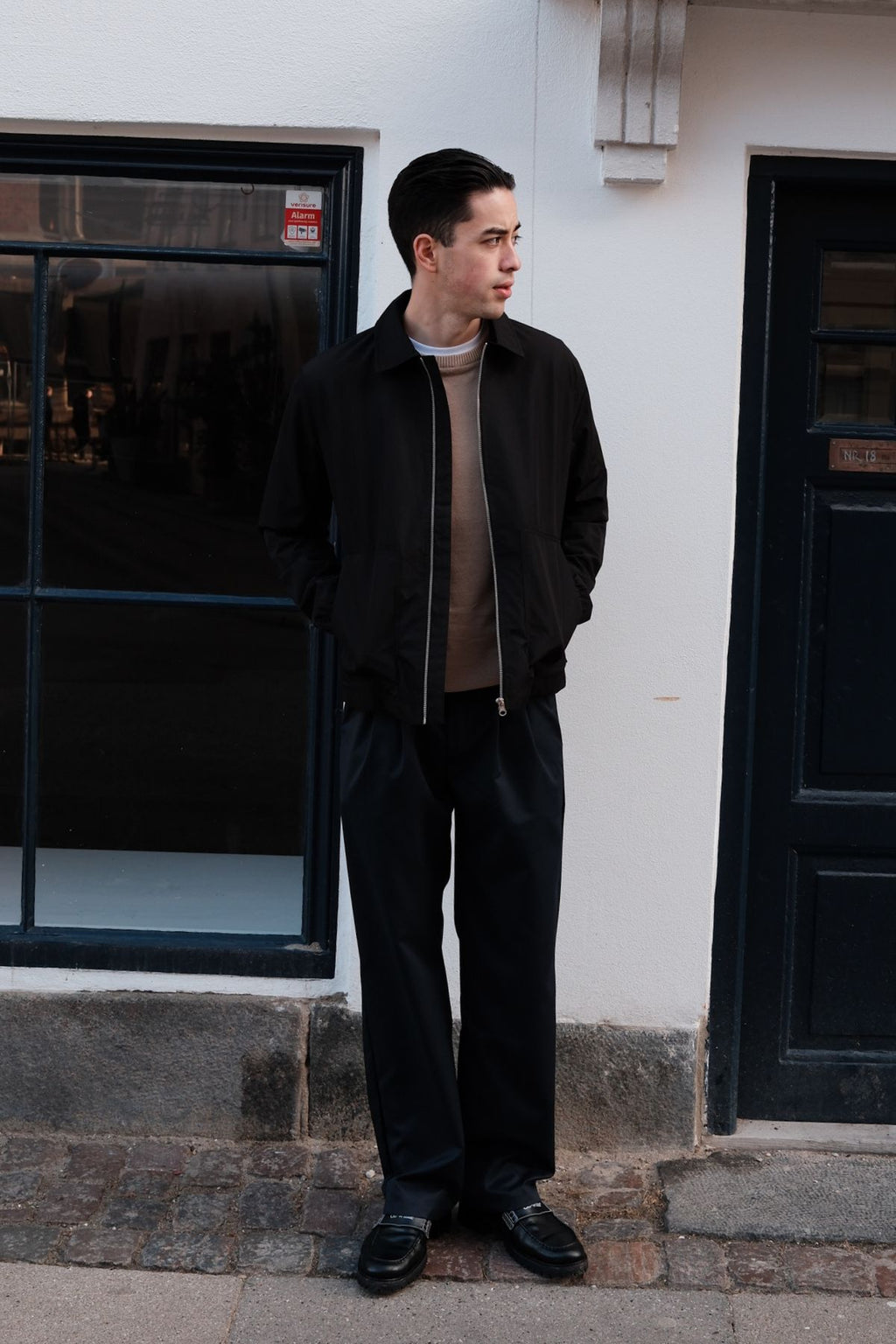 Veste courte zippée - Noir