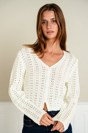 Virginia tricot Cardigan - Ecru