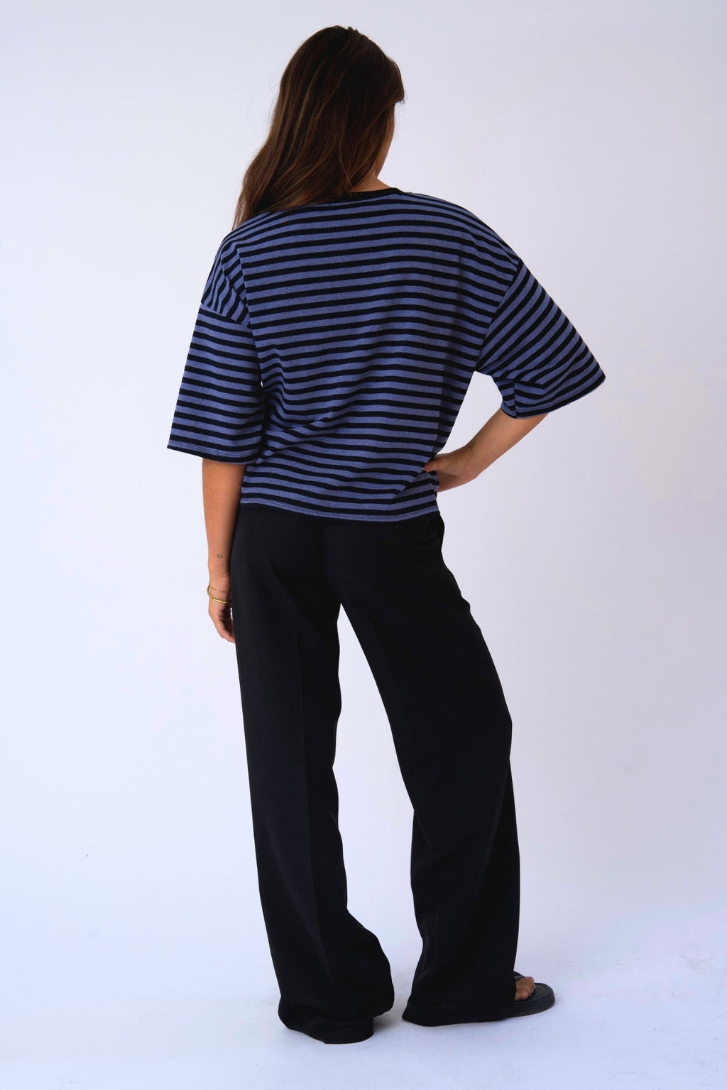 Chemisier Zoe - Noir/Bleu Denim