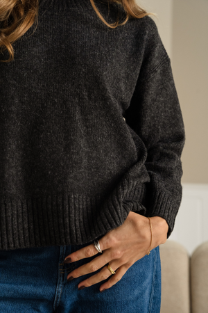 Emma Knit - Dark Grey Melange