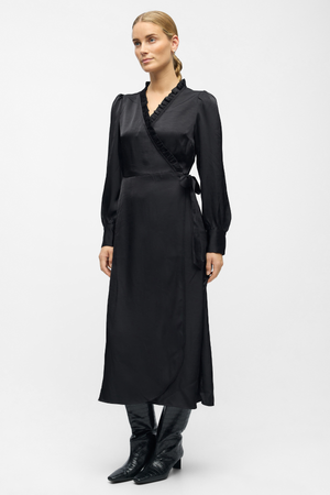 Robe enveloppante du piment - noir