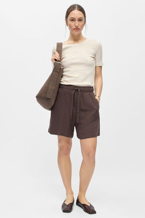Sanne large Shorts - Phoque Brun