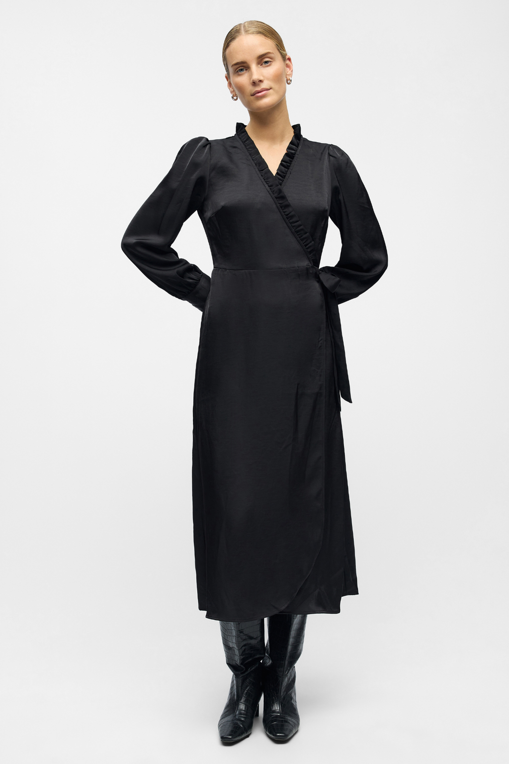 Robe enveloppante du piment - noir