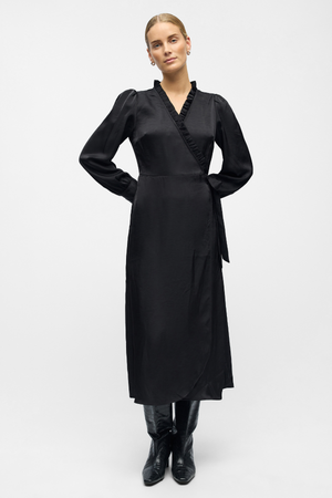 Robe enveloppante du piment - noir