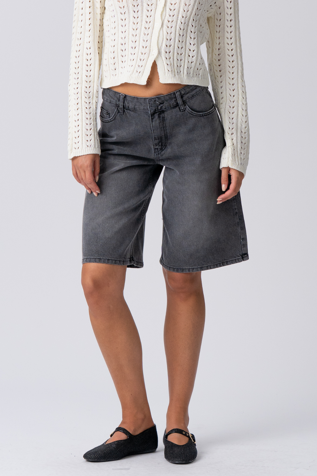 Denim Jorts - Black Denim