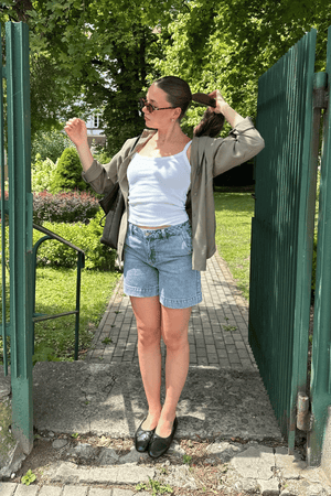 Jen Shorts - Denim bleu moyen