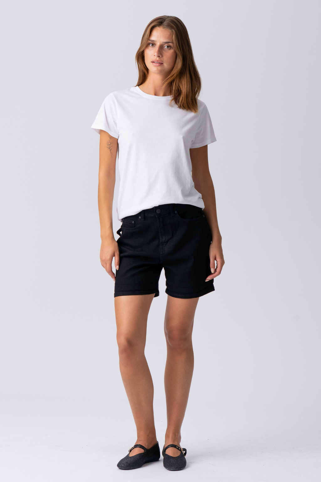 Le shorts de jean de performance originaux - Denim noir