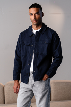 Twill Overshirt - Marine